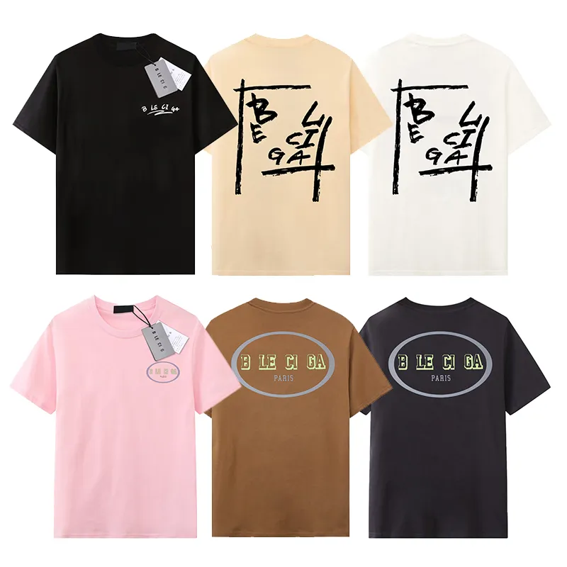 Heren Designer T-shirt Luxe merk Ba T-shirts Heren Dames T-shirts met korte mouwen Zomer Causale Tees Hiphop Streetwear Tops Shorts Kleding Kleding Verschillende kleuren-25