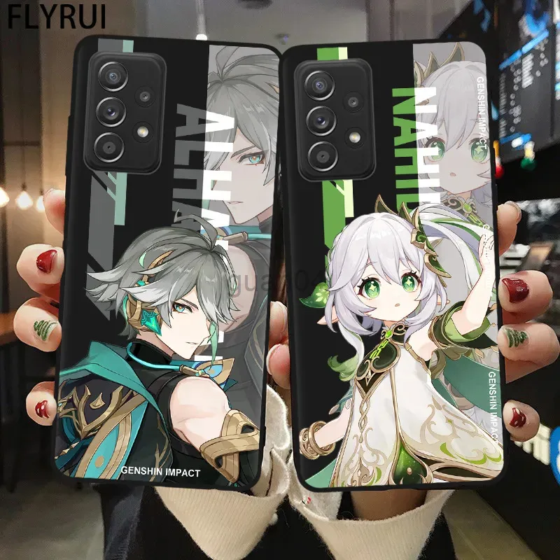 Save Big on Bulk Anime Phone Case Anime Phone Case For Samsung Galaxy  Genshin Impact Black Cover For A Series Lightweight, Protective Anime Cases 
