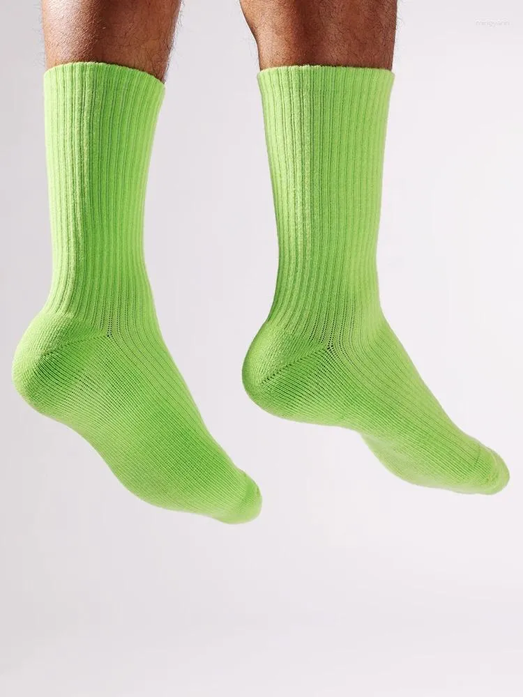 Chaussettes pour hommes SOX CO. Original couleur verte bas de serviette sport coton évacuant la transpiration garçons humides