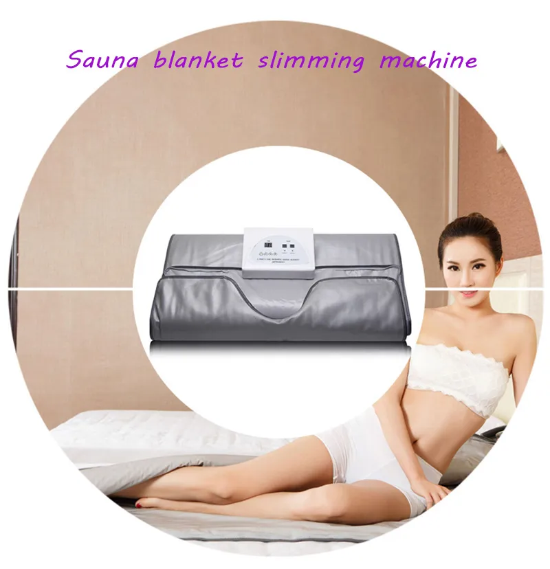 Best verkopende 2 Zone VER INFRAROOD LICHAAM AFSLANKEN Sauna Deken verwarming therapie Slanke Tas SPA GEWICHTSVERLIES detox machine