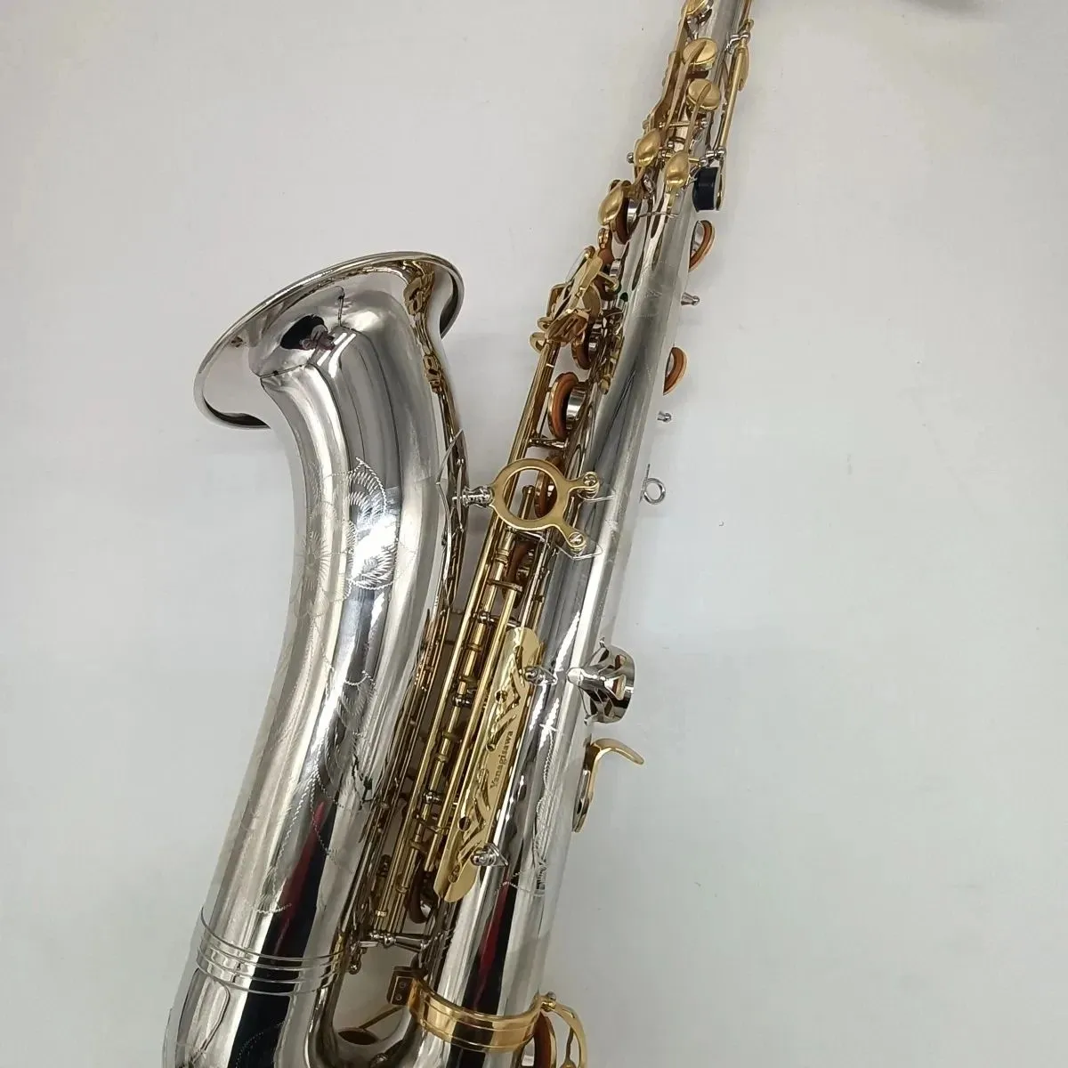 Wysokiej klasy srebrny oryginał struktura O37 Model B-Tune Professional Tenor Saksofon profesjonalny ton Jazz Instrument 00