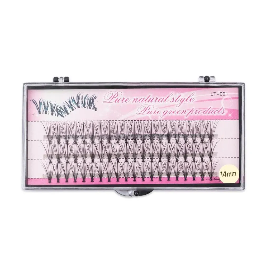 False Eyelashes Natural Fake Eye Lashes 60Pcs 8/10/12/14Mm Professional Makeup Individual Cluster Grafting False Eyelashes Health Beau Dhhi0