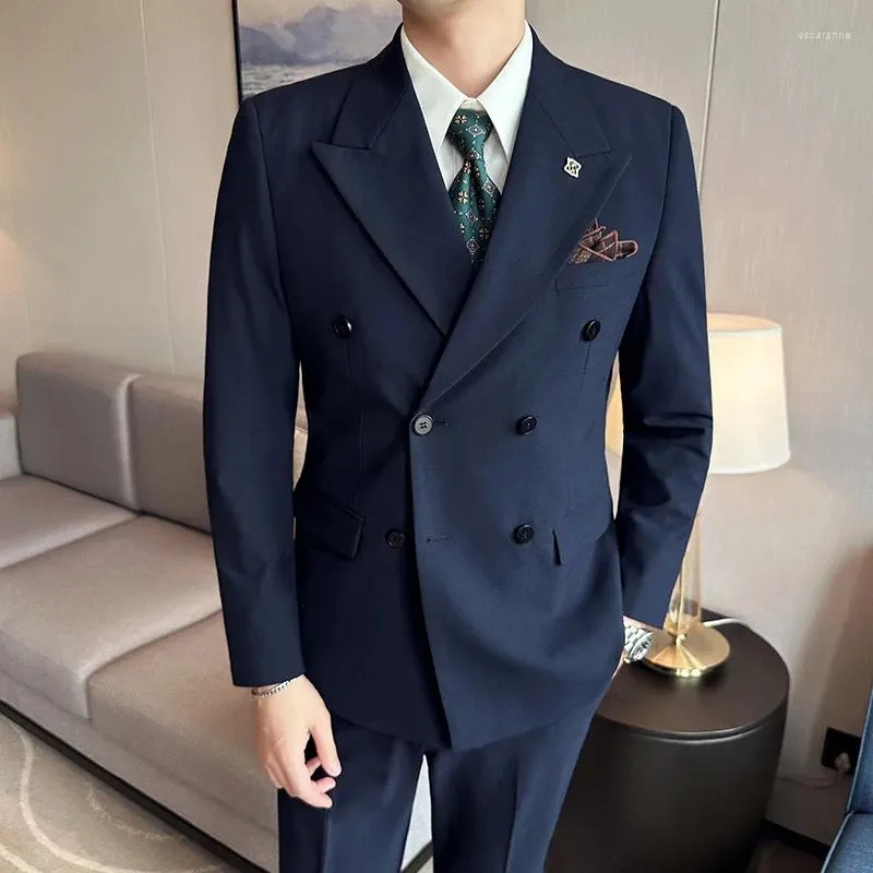 Men Suit Slim Fit Blazer & Pants 2Pcs main image 1