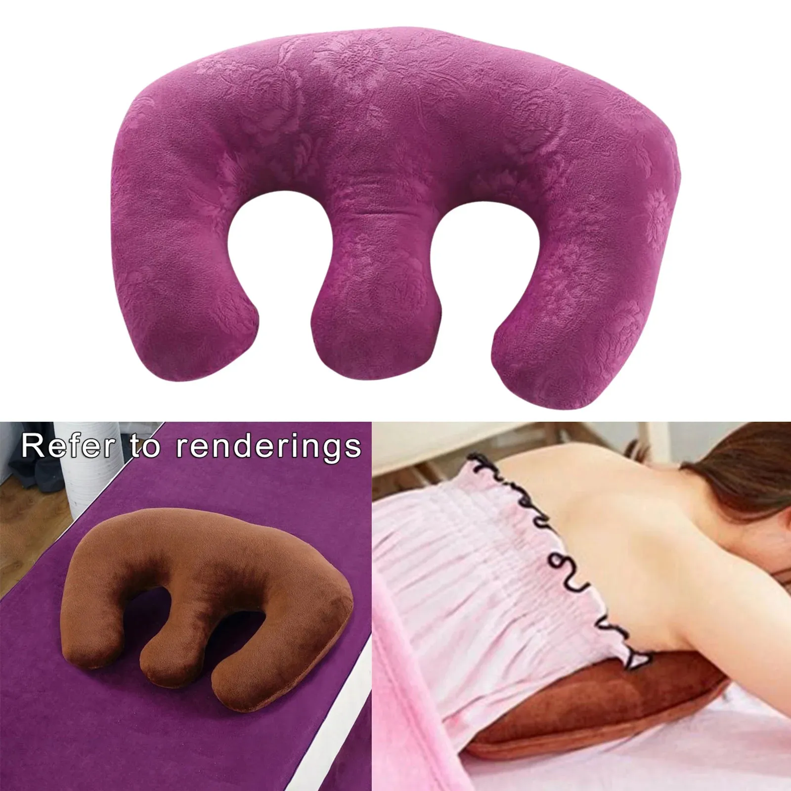 Soft Detachable Chest Pillow Pads for SPA Beauty Salon Body Relaxing Home Use Breast Support Pillow Massage Cushion Better Sleep