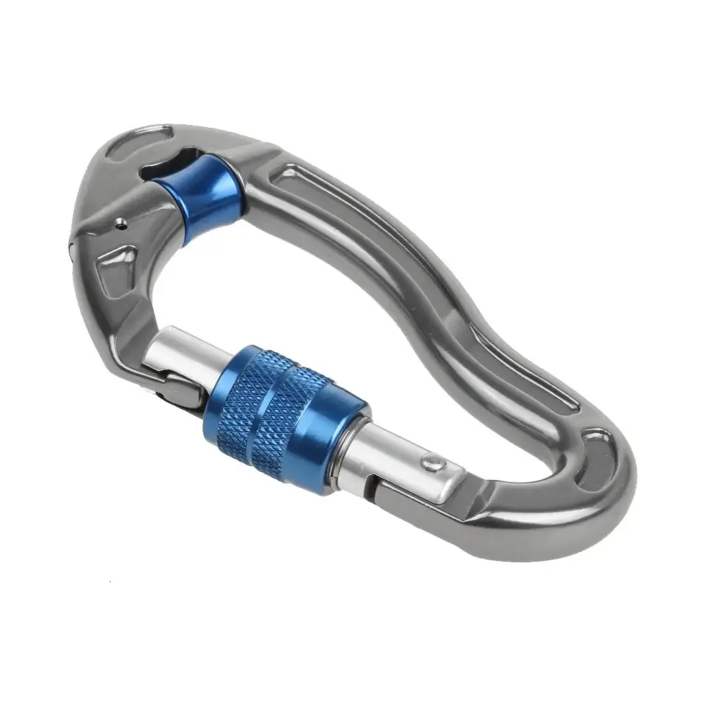 25KN climbing carabiner keychain stainless steel screw carabiner