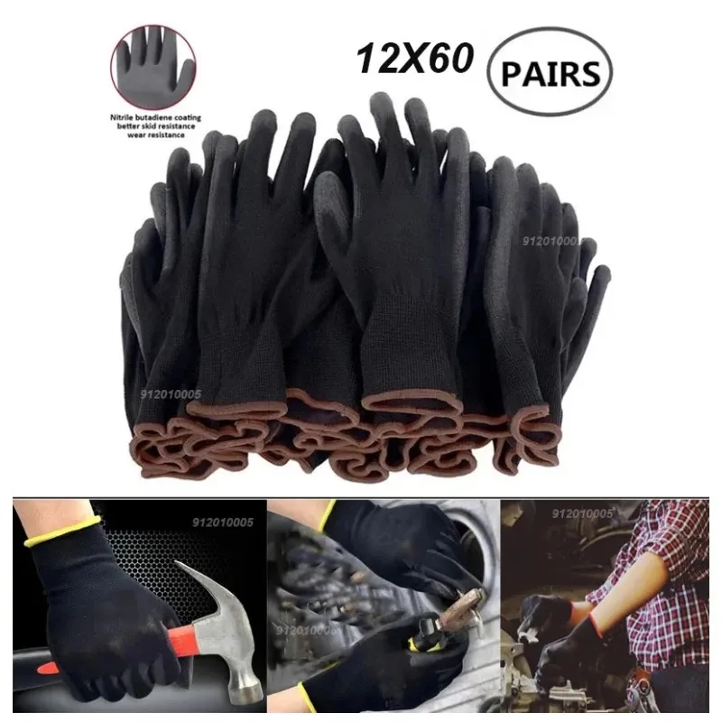 Gants de sport Gants de travail enduits de sécurité en nitrile Gants enduits de PU et de paume Les gants de sécurité conviennent aux véhicules de construction et d'entretien 231021