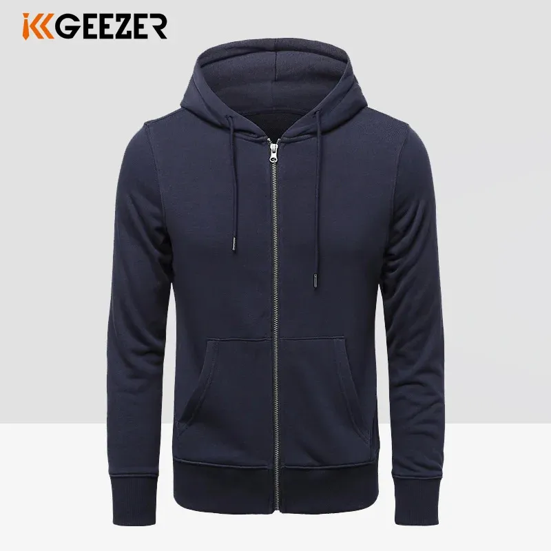 Felpe con cappuccio da uomo Felpe da uomo Felpe con cappuccio Felpe Cardigan Maglione di cotone nero Streetwear Abbigliamento sportivo con cappuccio Uomo Primavera Autunno S-5XL Taglie forti 231021