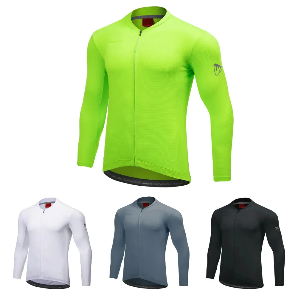 Vestes de cyclisme Santic hommes maillot vélo de route printemps manches longues maillots ajustement haut séchage rapide taille asiatique 231020