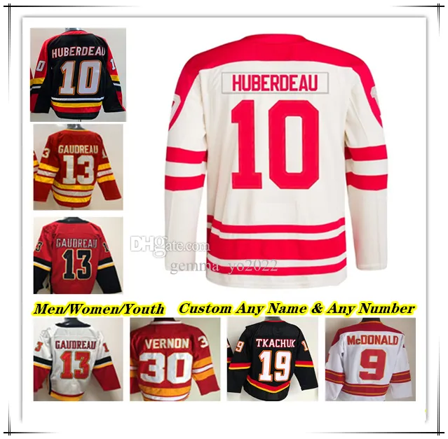 Jonathan Huberdeau Calgary Heritage Classic Hockey Jersey Elias Lindholm Nazem Kadri Jacob Markstrom Noah Hanifin Andrew Mangiapane Adam Ruzicka Dillon Dube