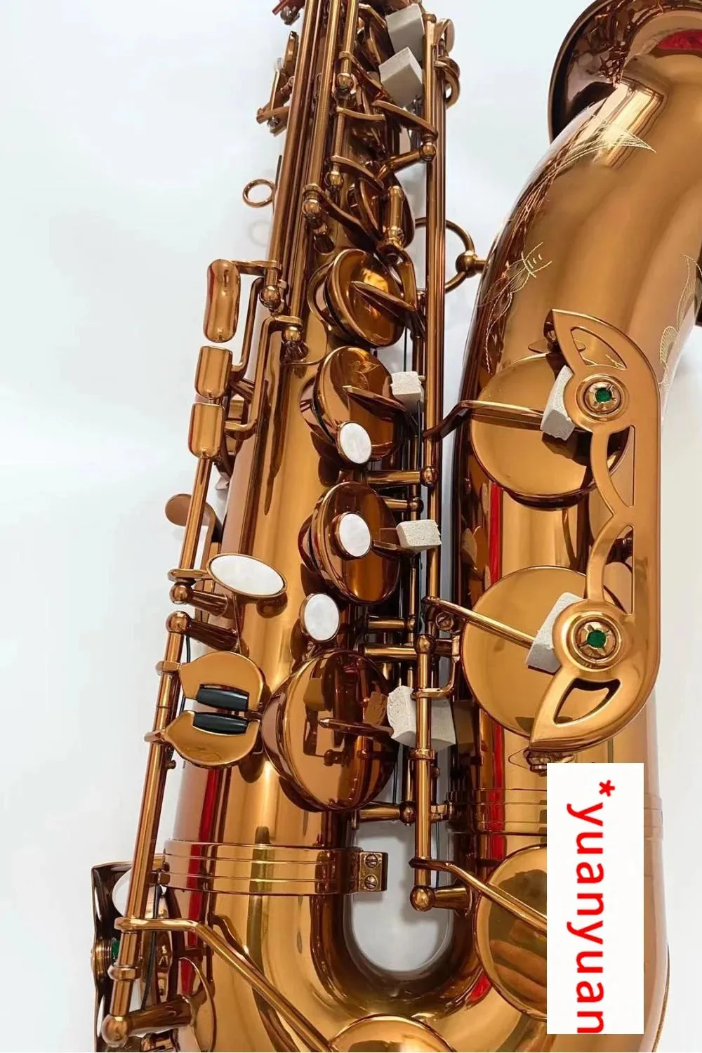 Klassiskt kaffeguld Mark VI en-till-en Originalstruktur B-Key Professional Tenor Saxophone Nostalgic Professional-kvalitetsljud 00