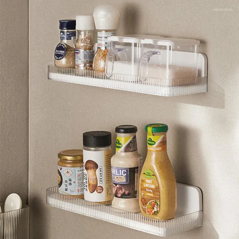 Estante de especias montado en la pared para almacenamiento de cocina, organizador de condimentos multifuncional para el hogar, accesorios para tarros