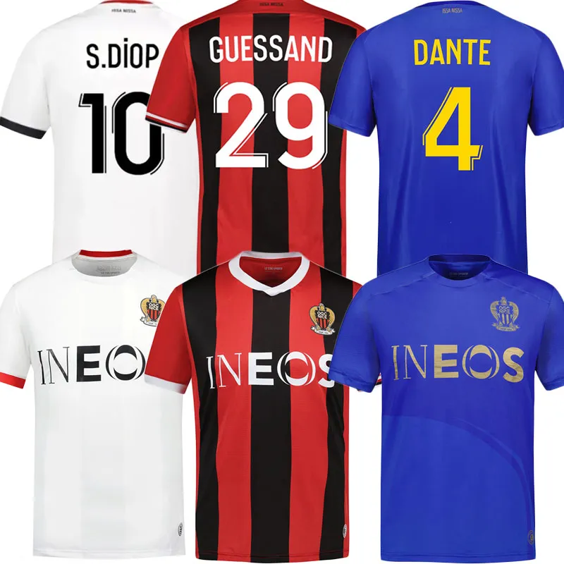 Pepe 2023 24 OGC NICE FC Soccer Jerseys Delort Melou Gouiri 23 24 Home Away Third OGC Football قمصان Dolberg Dante Kamara Atal Kluivert Stengs Maillot