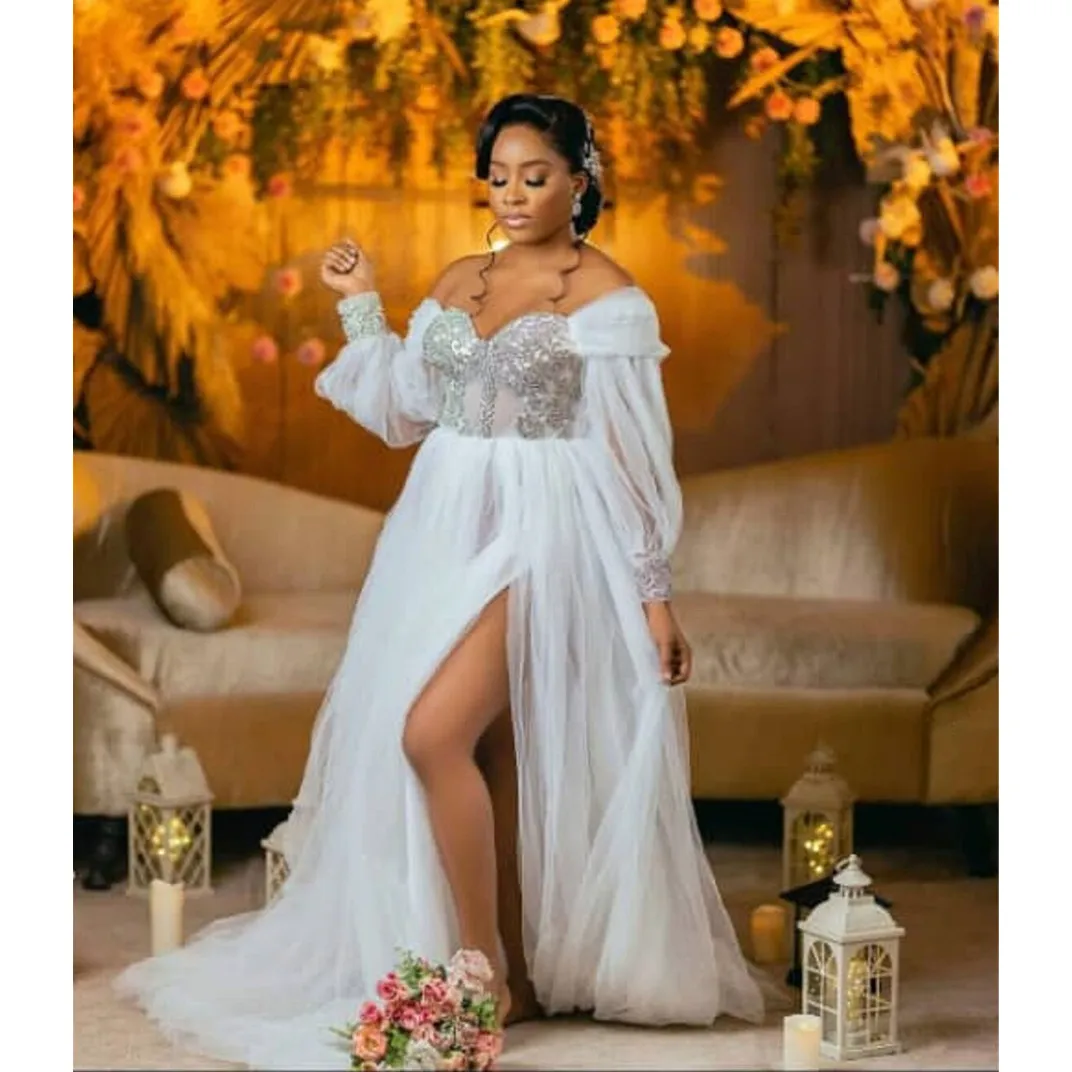 Vintage Lace Maternity Bridal Dress With Long Sleeves Off Shoulder A Line Skirt Appliques And Sweep Train From Sellonbest 147.94 DHgate.Com