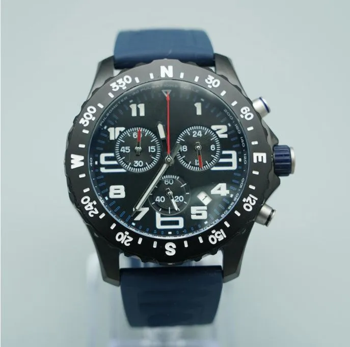 U1 Top AAA Hoge kwaliteit Bretiling Herenhorloge Japan Superquartz Endurance Pro Avenger Chronograaf Horloges Zwart Blauw Rubber 1884 Heren Horloges Saffier Horloges