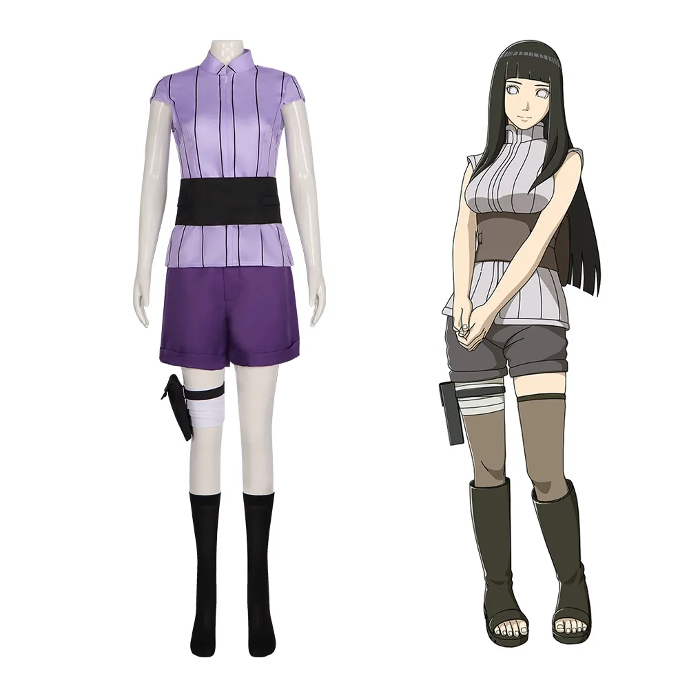 Cos Naruto Hinata Hyuga Cosplay Role-Playing Performance Costume de Halloween Play Tume