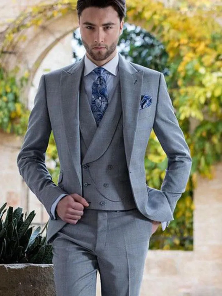 Navy Blue Suit with Italian Leather Shoes | Hockerty