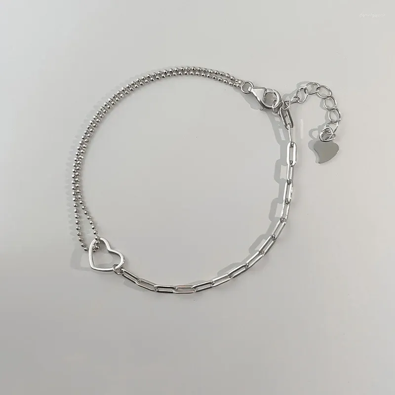 Urok bransoletki moda podwójna warstwowa łańcuch miłosna Bransoleiera sercowa dla kobiet urocza elegancka imprezowa biżuteria prezent pulseras e231