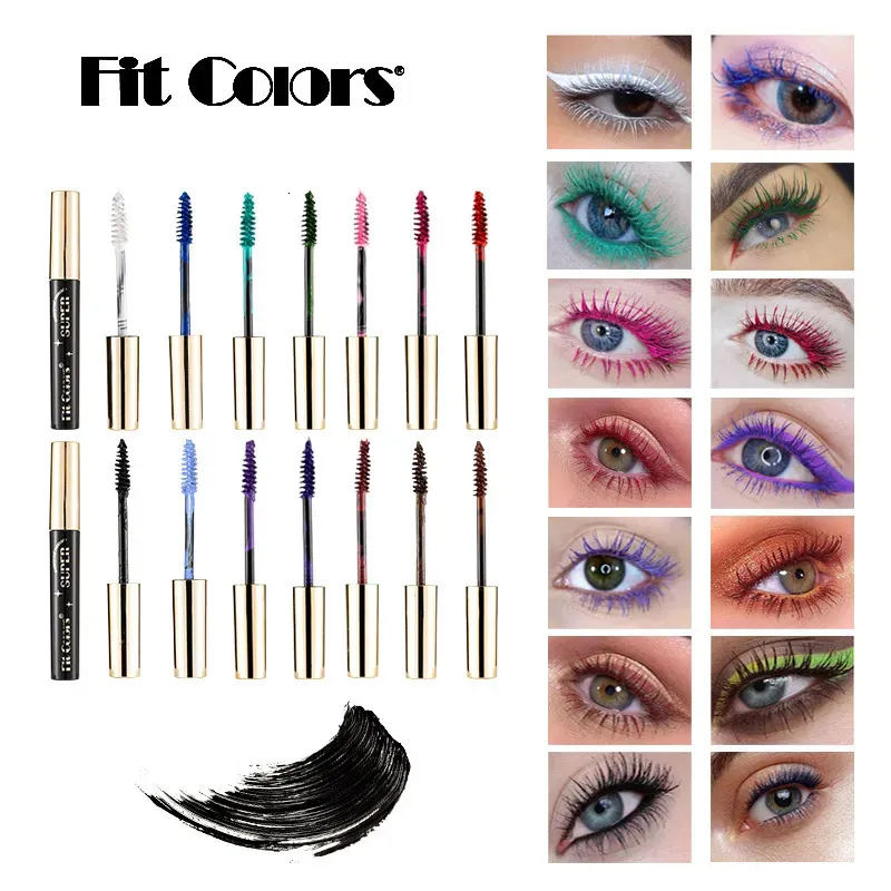 Mascara 5D Silk Fiber Lash Color Waterproof 14 Colors 3D Eyelash Extension Thick Lengthening Eye Lashes Cosmetic 231020