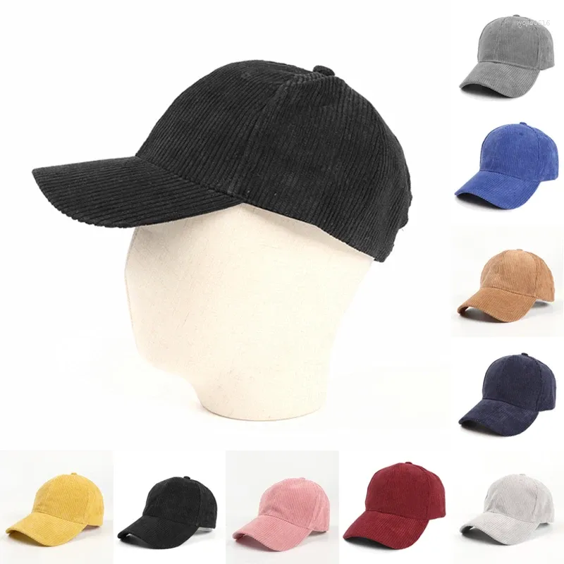 Ball Caps Men Fashion Corduroy Baseball Cap Women Spring Summer Embroidery Hat Vacation Outdoor Sports Adjustable Sun