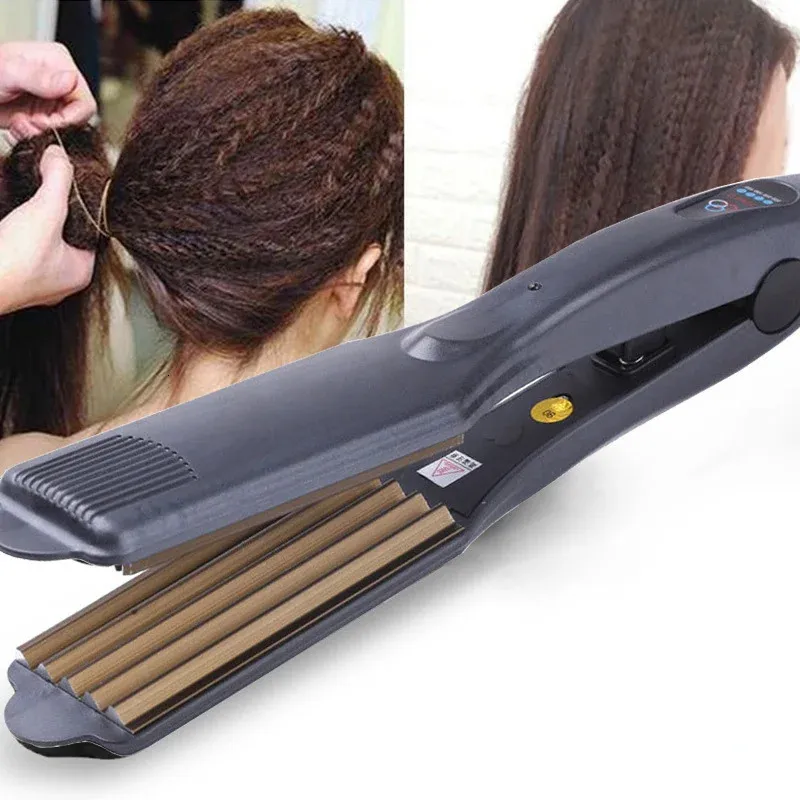 Lockenstäbe Professionelles, schnell voluminöses Haareisen Kleine Wellen Haarcrimper Maschine Volumen Wellung Flauschiges Haar-Styling-Werkzeug 231021