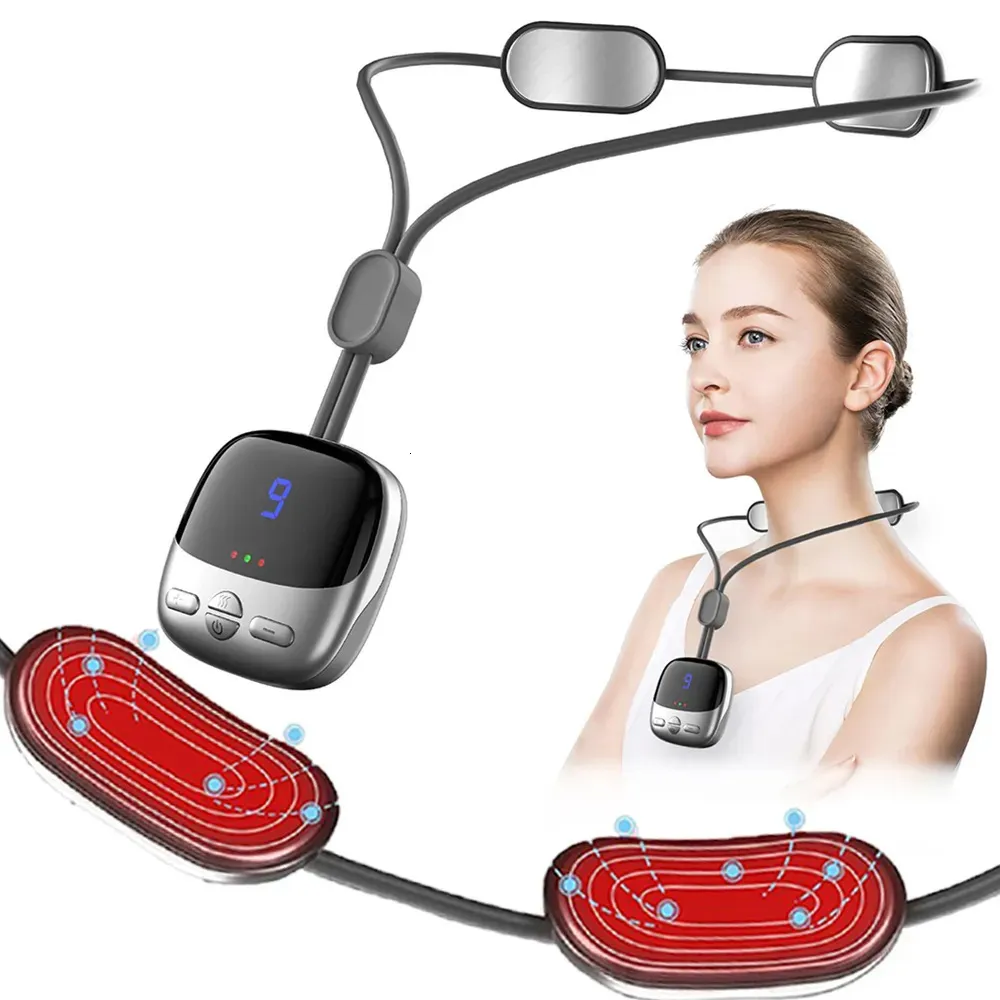 Massage du cou oreillers masseur suspendu intelligent EMS Muscle compresse Portable et colonne cervicale SPA traitement de Relaxation 231020