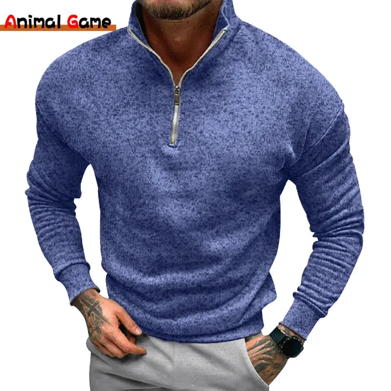 Bluzy damskie bluzy męskie pół zamka błoto pullover ponadwymiarowe swetry mody skoczki mężczyzna Autumspring ciepły golf z kapturem 231020