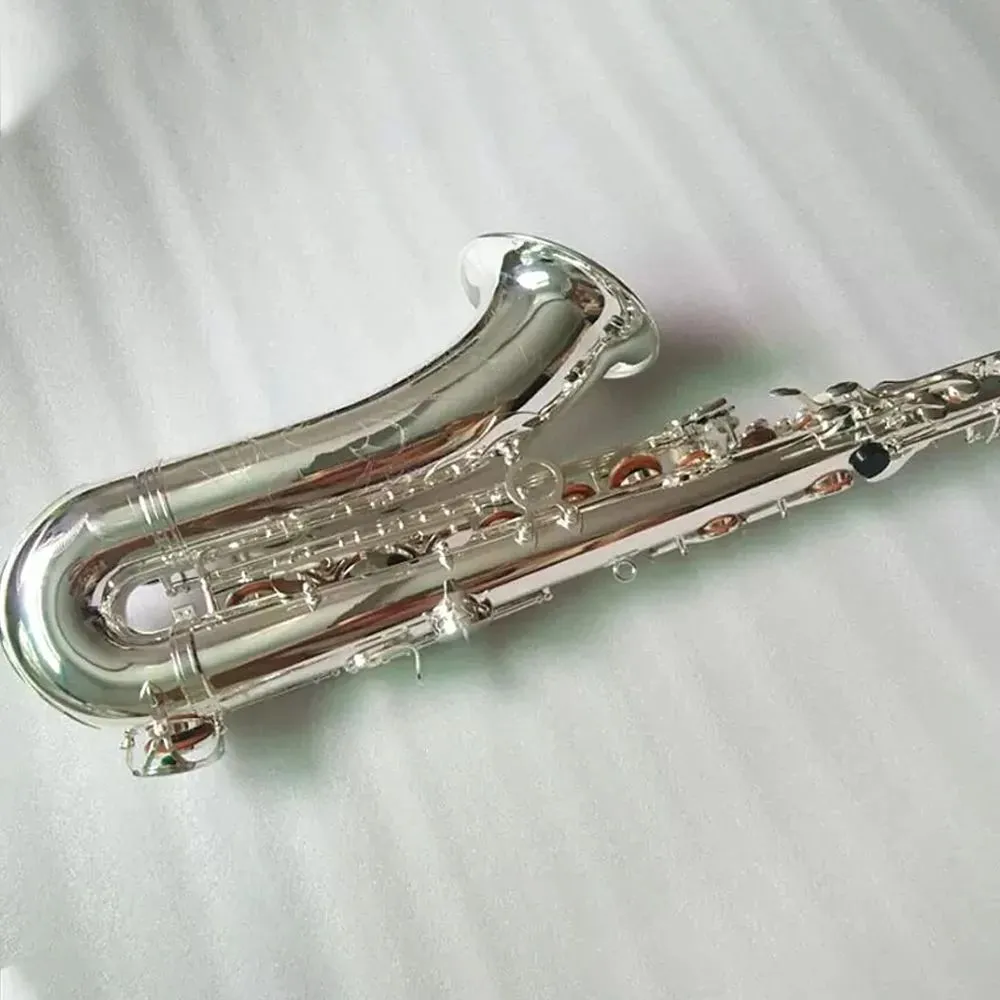 Новый серебряный 875 си-бемоль профессиональный тенор-саксофон, полностью серебряный, обеспечивающий максимально комфортное ощущение тенор-саксофона, джазового инструмента 01