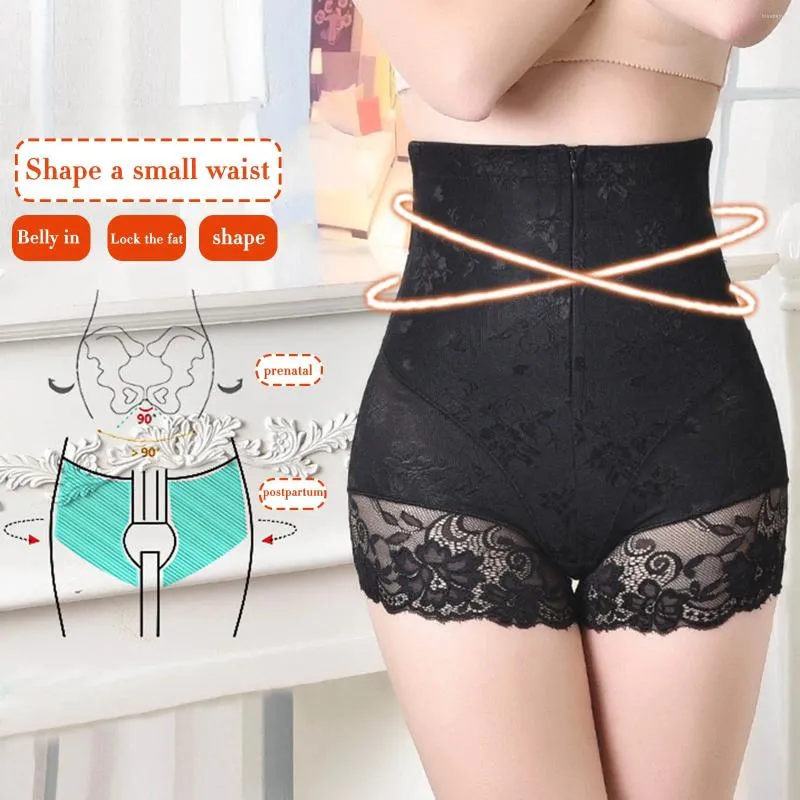High Waist Zipper Abdominal Panties For Women Seamless Postpartum