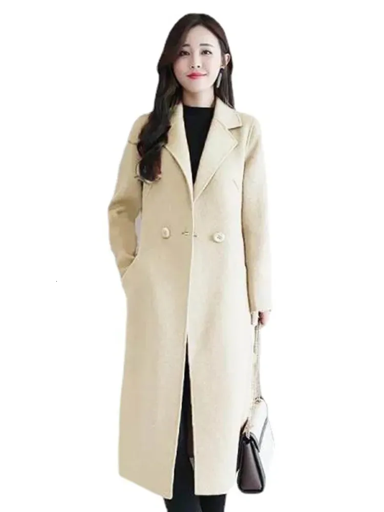 Women's Wool Blend's Coat Jackets Elegant Long Classic Overcoat Warmness Autumn Especially Winter Single Fashion Jacket Coats 231020