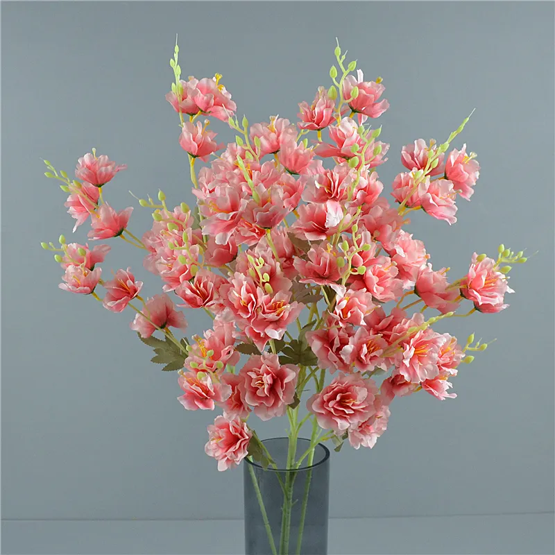 Vente chaude 20 têtes de gazon artificiel noyau pivoine branche soie pivoine fleurs décoratives rouge bleu blanc Orange Bouquets maison jardin bureau salon décoration