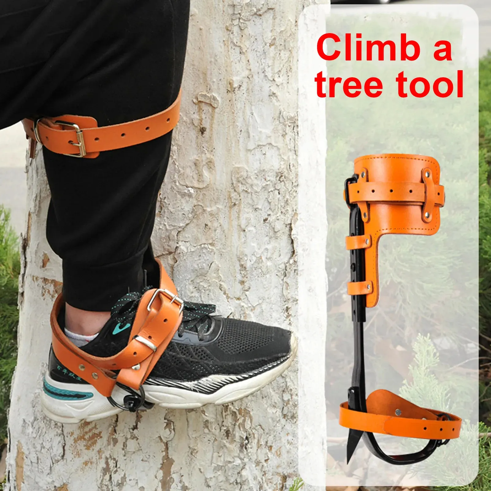 Thickened Tree Tree Climbing Saddle With Non Skid Pedal Spikes