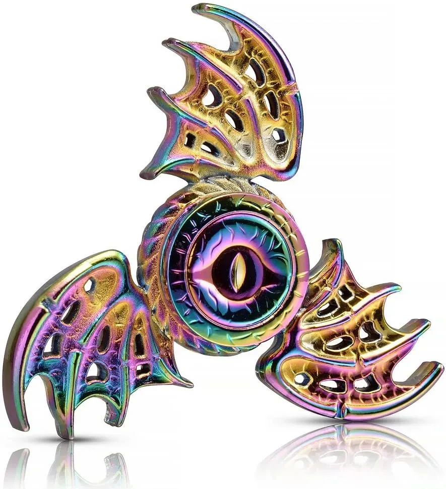 Trottola Dragon Wings Eye Tri Fidget Spinner Mano in metallo Giocattolo con messa a fuoco ad alta velocità a basso rumore con cuscinetto autolubrificante in acciaio 231021