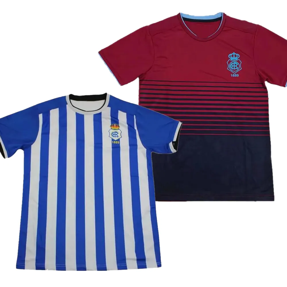 23-24 Recreativo de Huelva Soccer Jerseys Home Away Soccer Jerseysシャツ