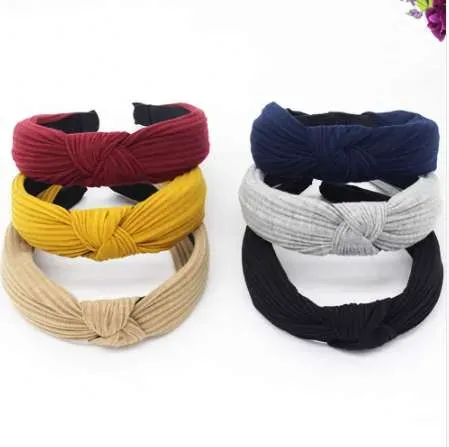 Femmes bandeau torsion bandeau noeud noeud croix cravate velours bandeau bandeau cheveux cerceau Turban chapeaux bandeaux cheveux accessoires