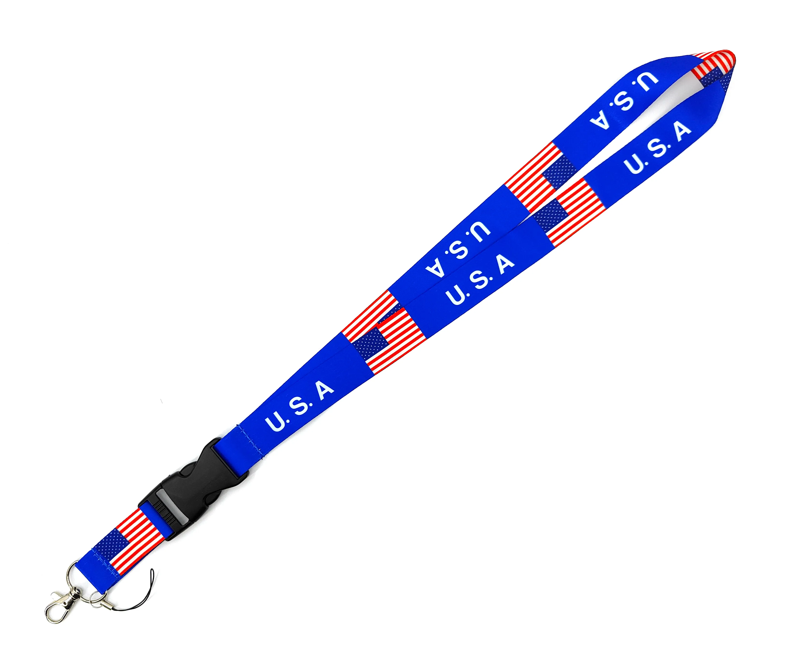Cell Mobile Phone Straps & Charms 10pcs USA National Flag Lanyard Straps Sports for Keys Chain ID Cards Holder Detachable Buckle Lanyards for Women Men