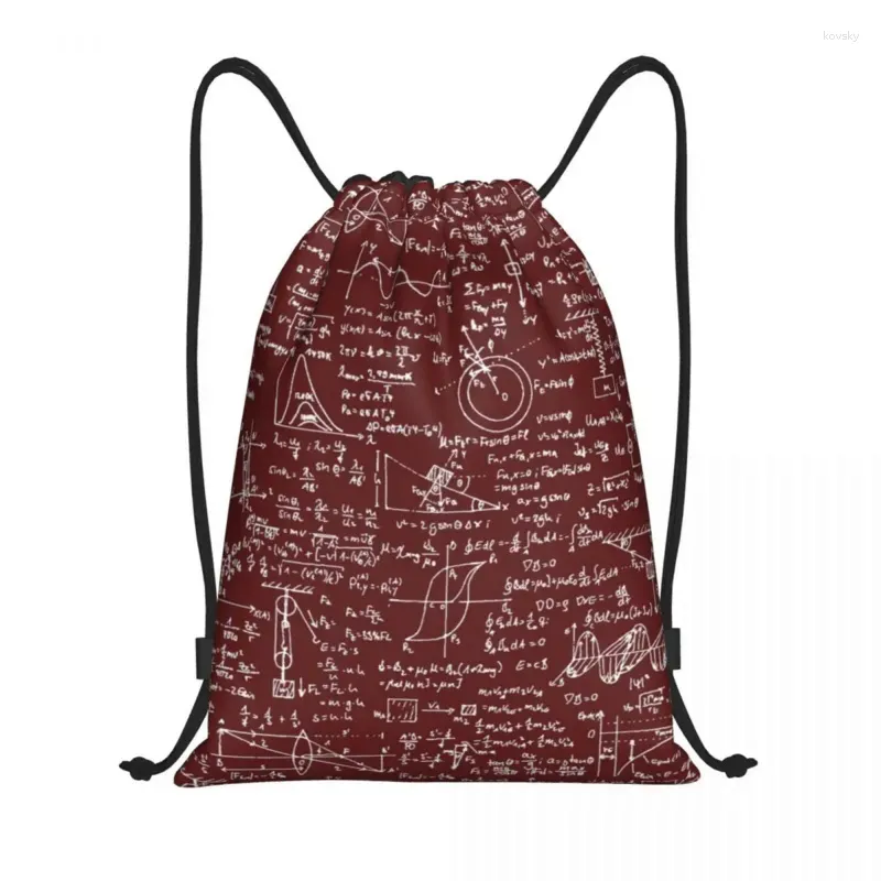 Sacs à provisions Équations de physique personnalisées Bordeaux Sac à cordon Sacs à dos de yoga Professeur de sciences mathématiques Cadeau géométrique Sac à dos de sport