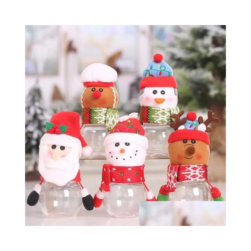 Dekoracje świąteczne plastikowe cukierki jar świąteczny motyw świąteczny małe torby na prezent pudełko rzemiosła domowe dekoracje domowe ogród gestywe imprezę su dhgfe