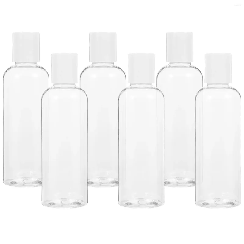 Butelki do przechowywania 6 szt. Plastikowe pojemniki plastikowe rozmiar podróży Mała pokrywa szamponu