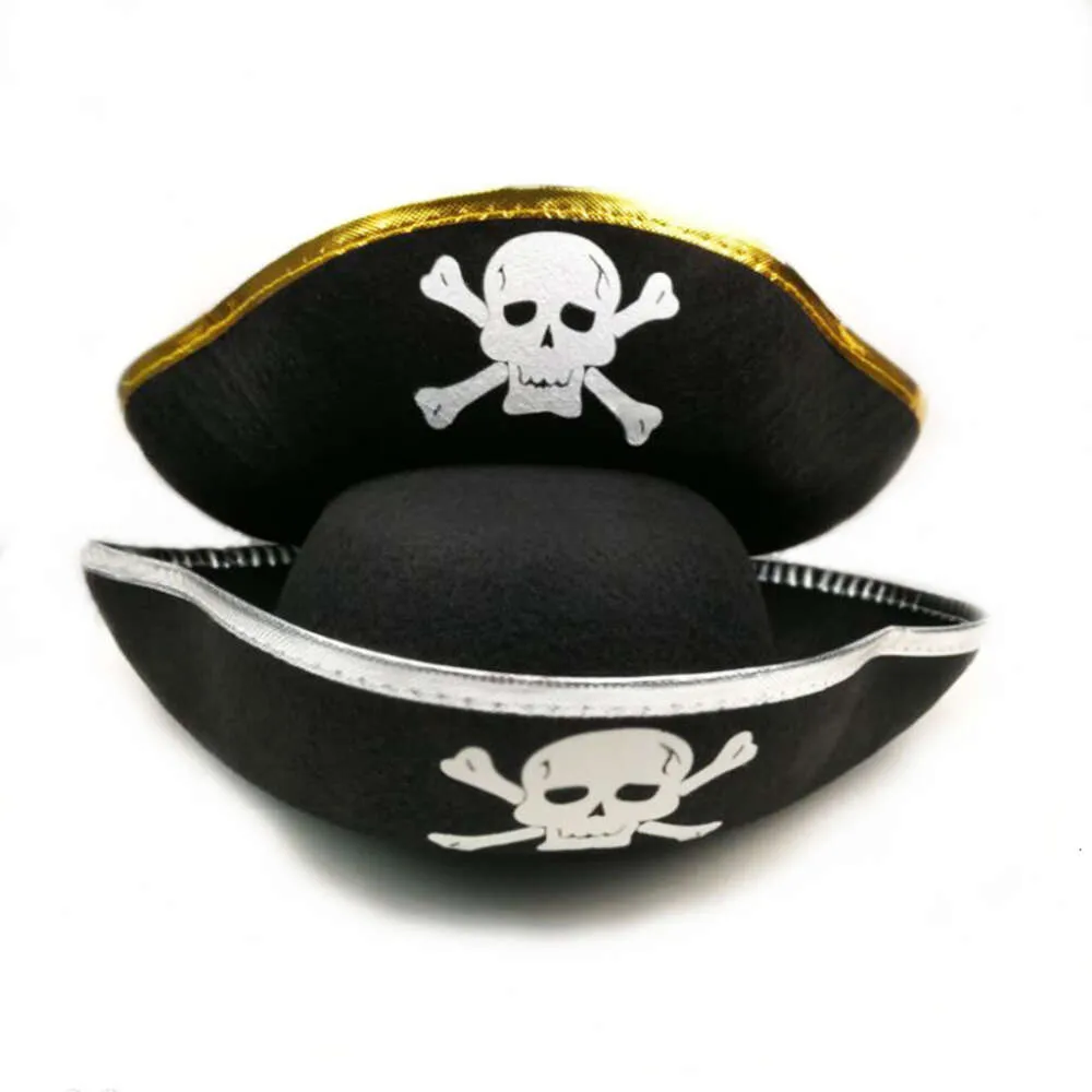 Halloween Hats Are Funny And Cute For Kids And Adults Pirate Hat Halloween Children's Cosplay Props Pirate Captain Hat Party Supplies Skull Felt Hat