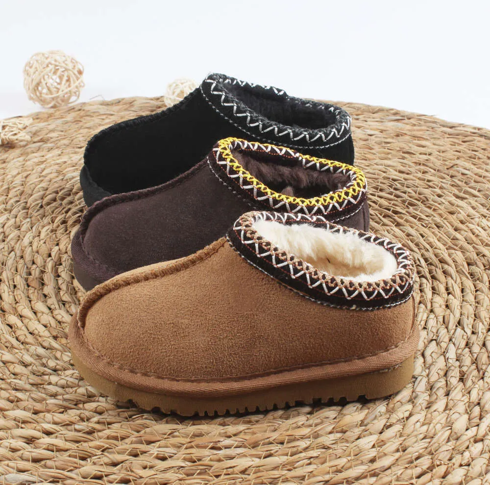 stivali per bambini designer bambino UGe stivali Tasman Pantofole Tazz Baby Boots castagna neve mini stivaletti ragazzi ragazze inverno australie soffici scarpe sherpa in pelle di pecora per 652