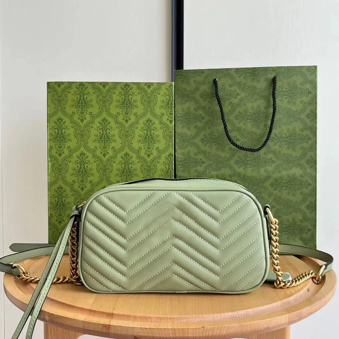 High Quality Designer Leather Handbags for Women Fashion Clutch and Chain Bag Black