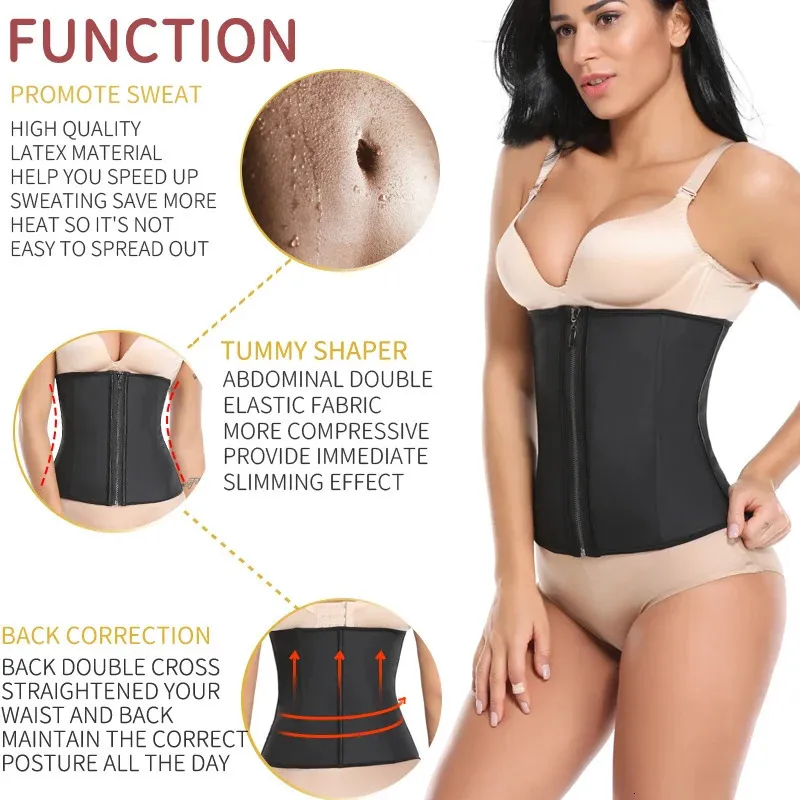 Latex waist waist trainer Corset - Zipper Underbust Body Latex waist waist trainer Corset - Zipper Underbust Body