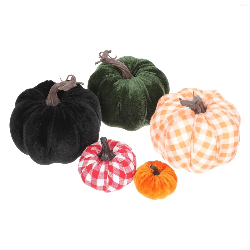 Decorative Flowers 5 Pcs Artificial Pumpkin Party Decor Halloween Decorations Adornment Po Prop Fall Home DIY Scene Layout Pumpkins