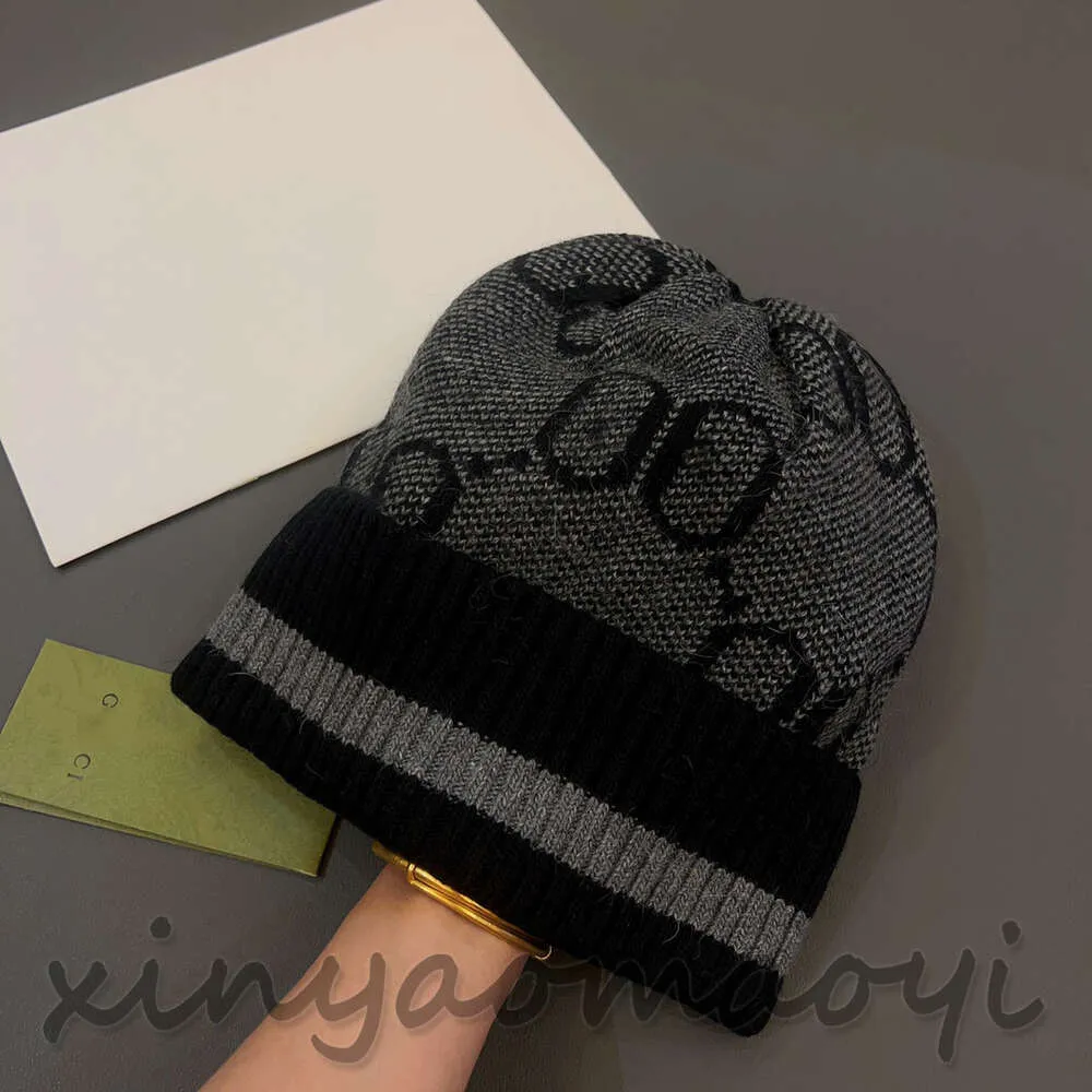 2023SS Designer Bonnet Bonnet de luxe Chapeau d'hiver Bonnet en tricot Hommes et femmes Serviette chaude Chapeau de laine tricoté pour casquettes de ski Golf Cachemire Patchwork Lettres G Extérieur chaud