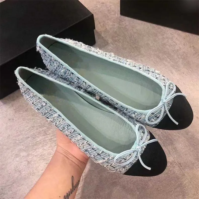 designer shoes luxury designer heels loafers slingback heels ballet flats Quilted Genuine Leather Ballerina shoe Paris Round Toe brand Ladies dress Ballet Flats