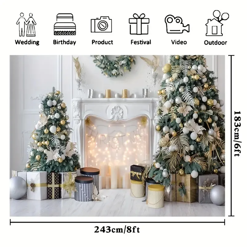 Christmas Fireplace Gift Backdrop Vinyl Vinyl Christmas Decor Clearance For  Indoor Living Room, Christmas Tree Photography, Winter Christams, Party  Supplies 7x5ft/8x6ft From Lightingledworld, $8.16