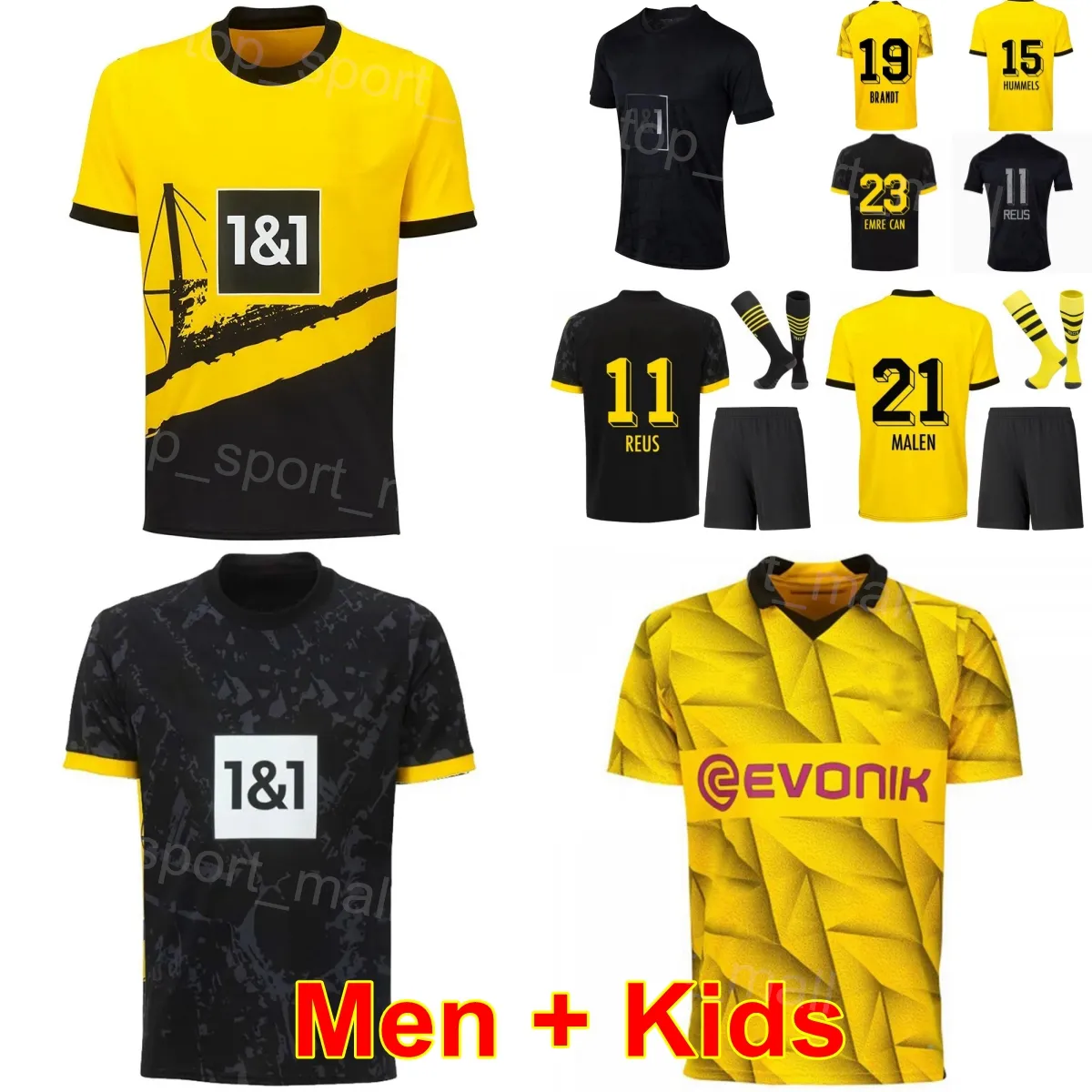 23/24 Club Team Borussia Soccer Dortmund 11 Marco Reus Jersey 19 Julian Brandt 15 Mats Hummels 21 Donyell Malen 8 Felix Nmecha 5 Ramy Bensebaini Football Shirt Kits Kits