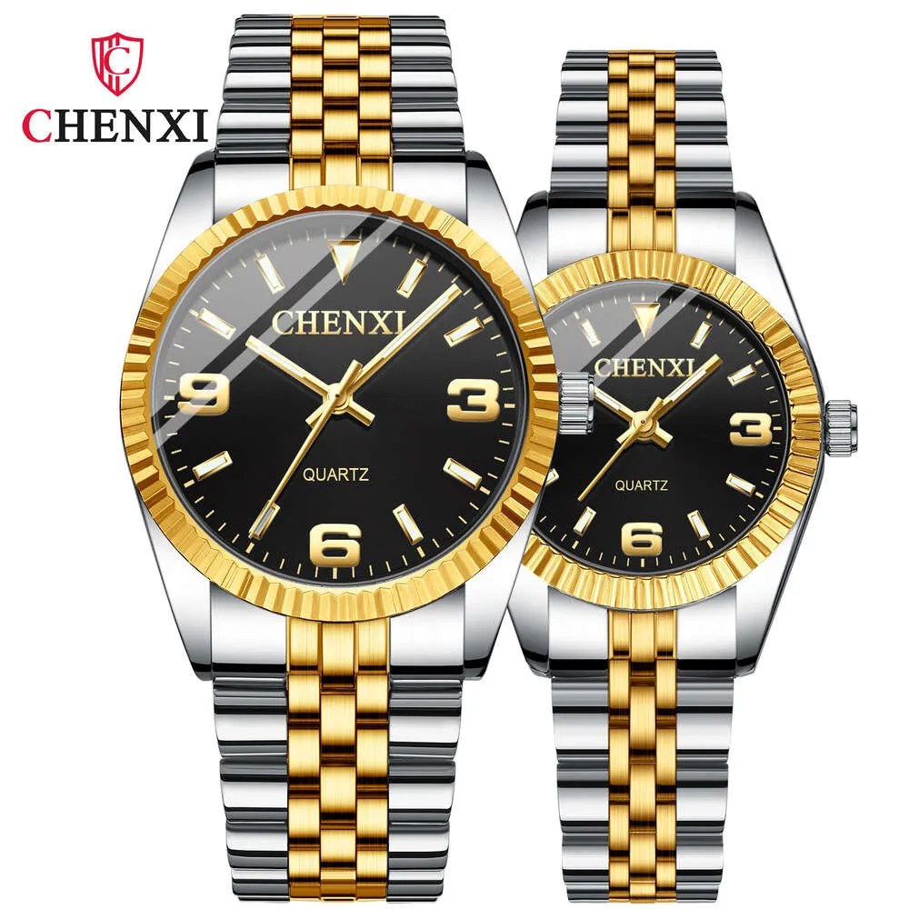 Chenxi 004C vente chaude mode en acier inoxydable montre pour hommes lumineux étanche affaires Couple montres Relogios Feminino