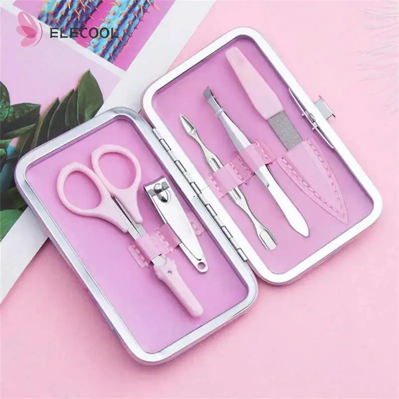 Kits d'art d'ongles, ensemble de manucure de beauté, Portable, facile à nettoyer, tondeuses à usages multiples, ciseaux de dessin animé, produits, pince à sourcils Durable