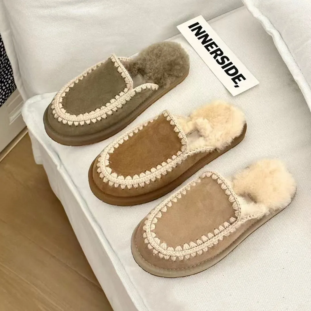 Wollen pantoffels voor dames Designer Platformlaarzen Mode Winter Australische laars Ultra Mini Platform Tasman Slipper Schapenvacht lederen laarsjes